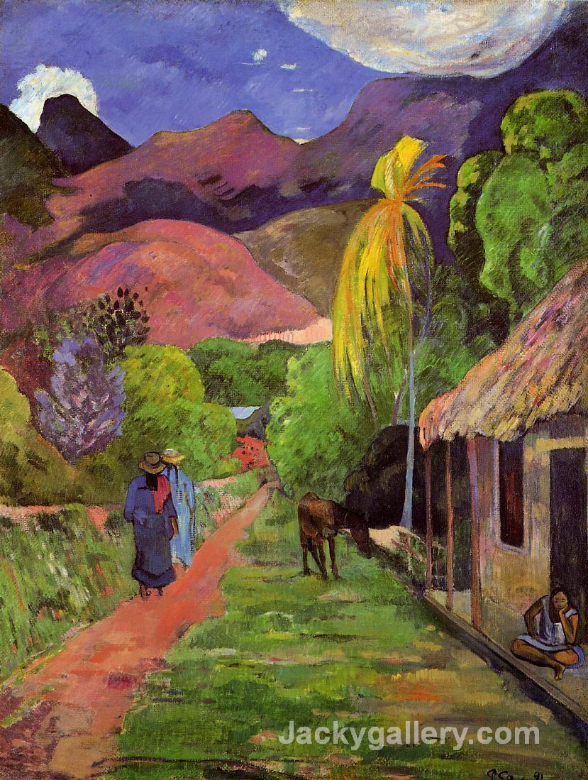 Road in Tahiti by Paul Gauguin paintings reproduction